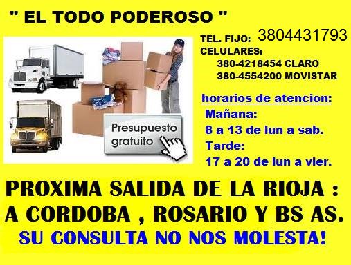 ElTodoPoderosLR's tweet image. mudanzas a todo el pais