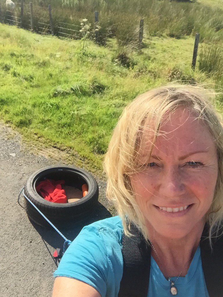 josephine_bush1's tweet photo. Tyre pull training in the Lake District. Hilly and beautiful. #LakeDistrict #tyrepull #expedition https://t.co/ShdNcR3cKN