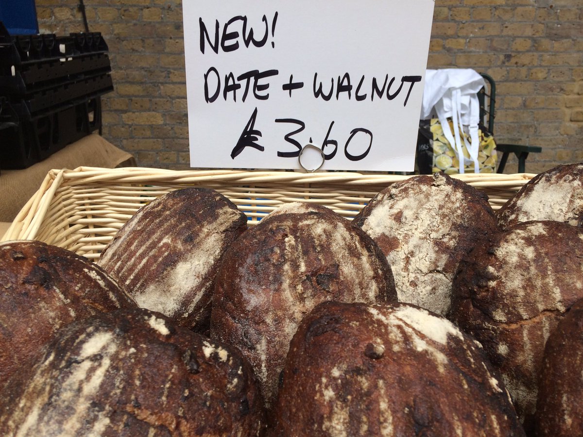 thehonestloaf's tweet photo. Fresh, #artisan #realbread @RAFarmersMkt today 10am-3pm White &amp; brown #sourdough, olive &amp; rosemary #focaccia, and new - date &amp; walnut - yum! https://t.co/PsVbw7PzCH
