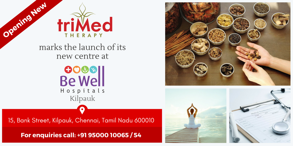 TrimedTherapy's tweet photo. #NewsAlert: #NewLaunch @TrimedTherapy is launching its new center at Kilpauk with Be Well Hospitals.  For enquiries call: +919500010065/54 https://t.co/CwDKh4AAf2