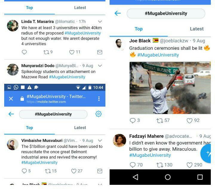jsnetzim's tweet photo. Mixed views over $1bn (Β£770m) #MugabeUniversity @263Chat @ZimMediaReview @ThisIsAfricaTIA @eNCA #jsnetzim https://t.co/6KlmcJm80o