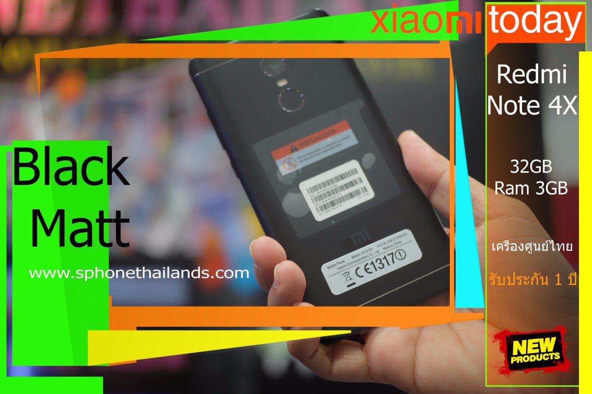 sphonethailands's tweet image. มาแล้วครับ.ไม่นานเกินการรอคอย &quot;สีดำ Matt&quot;เครื่องศูนย์ในไทย
New.!
#Xiaomi #Redmi #Note4x 32GB RAM 3GB เครื่องศูนย์ สีดำ Matt ราคา 6,000 บาท