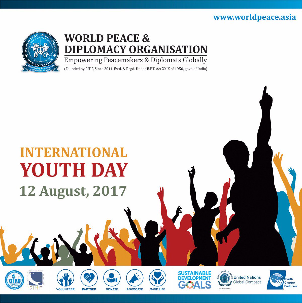 WPDOGlobal's tweet photo. If Our Youth Arise and Act, They Have the strength to generate a huge transformation in society.@WPDOGlobal celebrates #YouthDay2017 #sdgs https://t.co/Fp0uJ9mrDZ