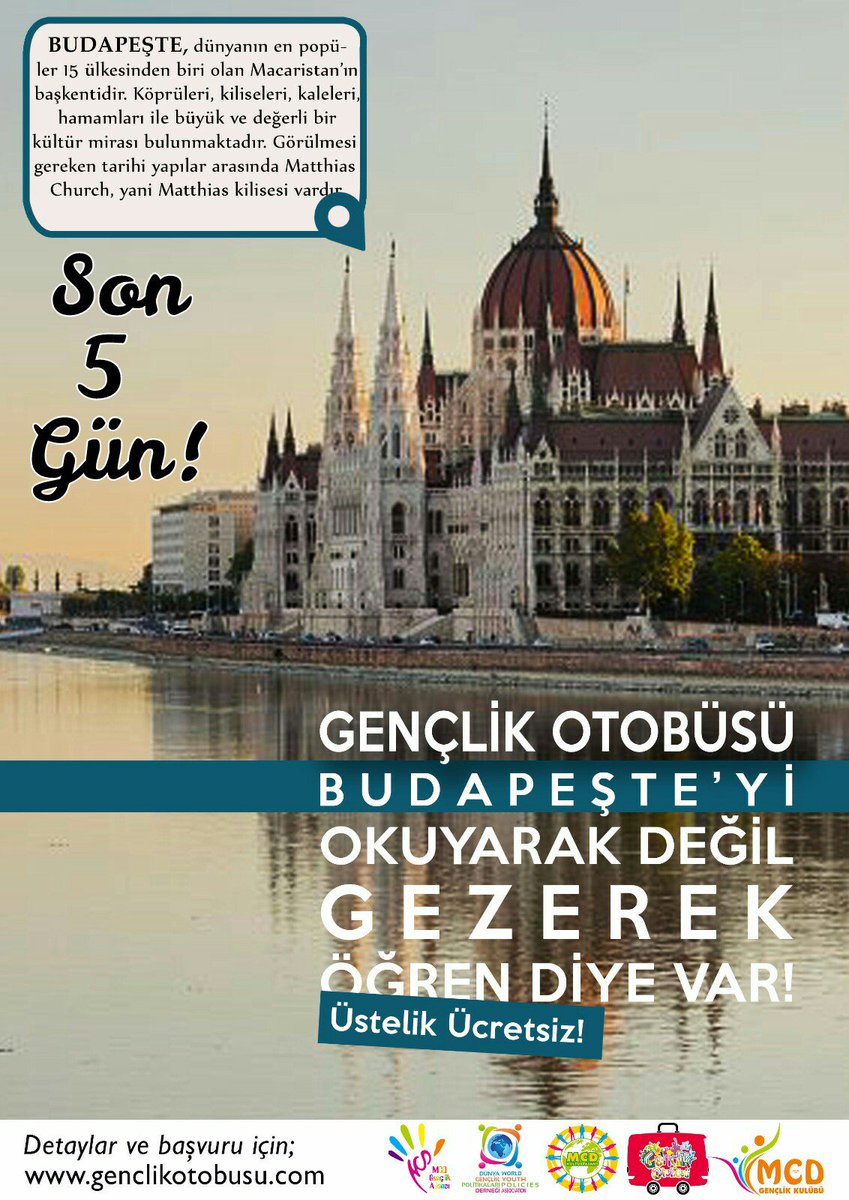 #GençlikOtobüsü8 Avrupa'yı okuyarak değil,gezerek öğrenmek için son 5gün 🌏🚌#Budapeşte #Belçika #Yunanistan #Selanik #Barcelona #Paris #Nice