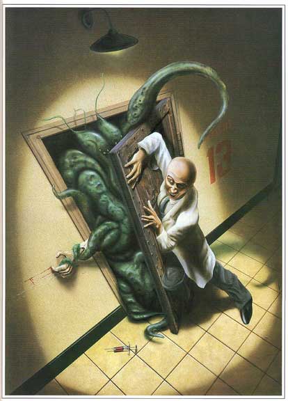 DailyDwarf's tweet photo. #RPGaDay2017 day 12: inspiring interior art.
Tentacles, cultists and slime, oh my! #CallofCthulhu https://t.co/Tr2ihu123Z