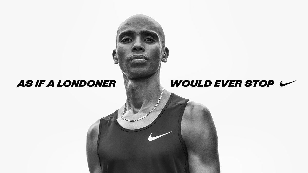 Nike's tweet image. No matter what you go through, just remember to 😀 and never ever ever stop 💪. #justdoit #londonsfastest