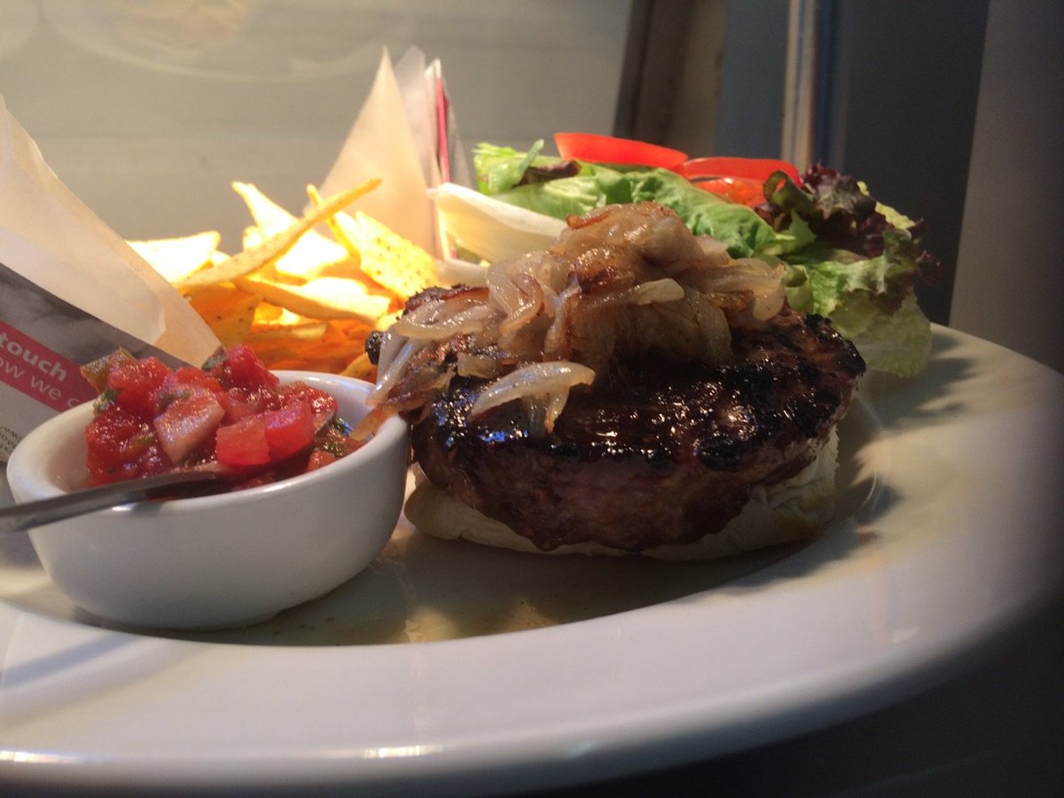 £5 Burger Saturday at The Falcon. Homemade Beefburger or Unique Homemade Lightly Spiced Veggie Burgers - even for hardened carnivores.
