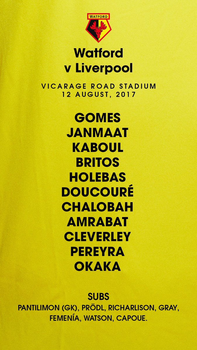 Soccertips_'s tweet photo. Your teams today...
Watford vs Liverpool. #LFC #WATLIV https://t.co/E2XTaS04mD