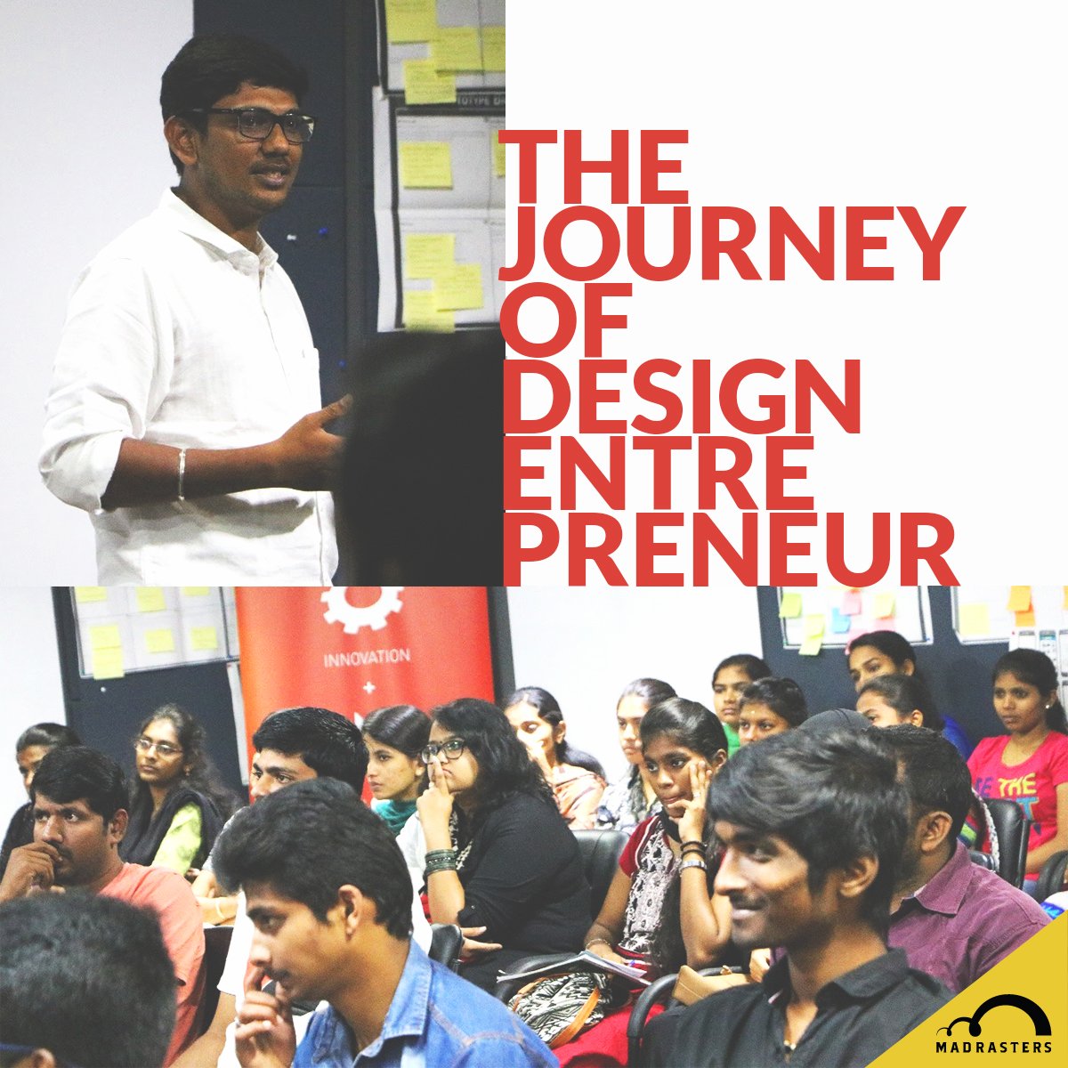 madrasters's tweet photo. The journey of Design entrepreneur - @suhailb2 

#kovaiMadrasters #madrasters #madrastersMeetup #forgeAccelerator #theDesigner https://t.co/2PNIz8LoJn