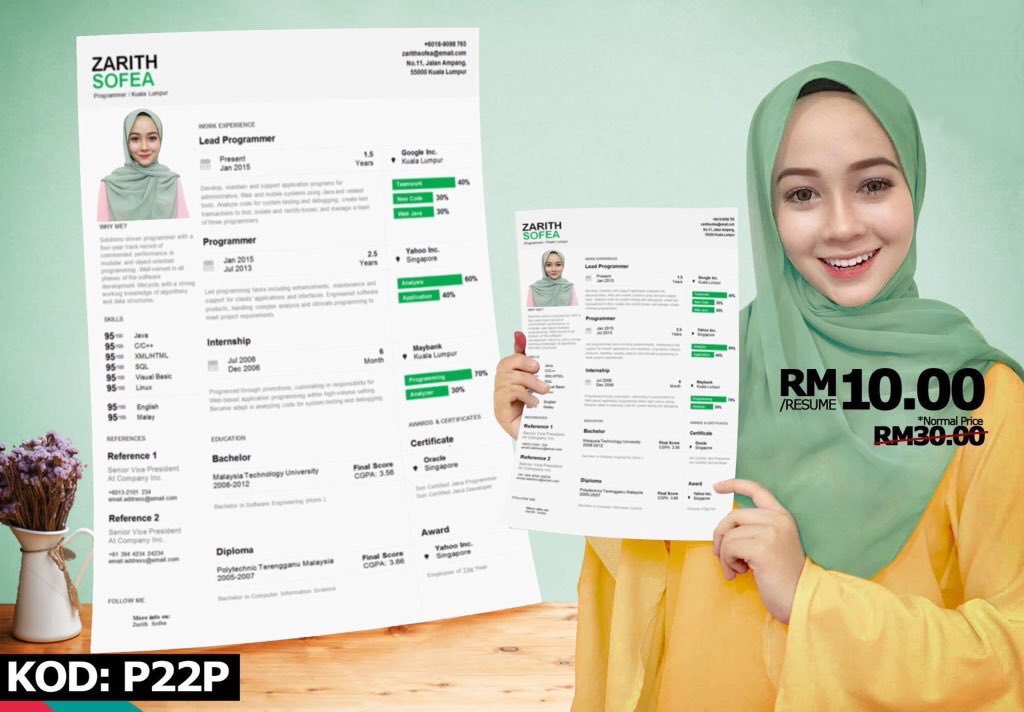 TweetSemuaa's tweet photo. Nk resume nmpk professional &amp; kemas? Sesuai utk nak apply intern @twt_resume 

Promo RESUME RM10 + FREE COVER LETTER ( 50 org terawal) 😍 https://t.co/GUr6YvcnGK