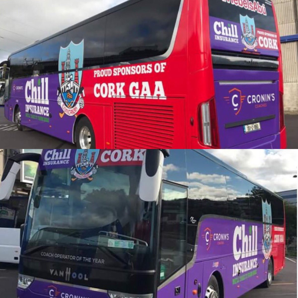 Brilliant stuff from Cronin's Coaches! Bring on Sunday! Come on the Rebels!! PaírcUíReardens 🔴⚪️ <a href="/OfficialCorkGAA/">Cork GAA</a>