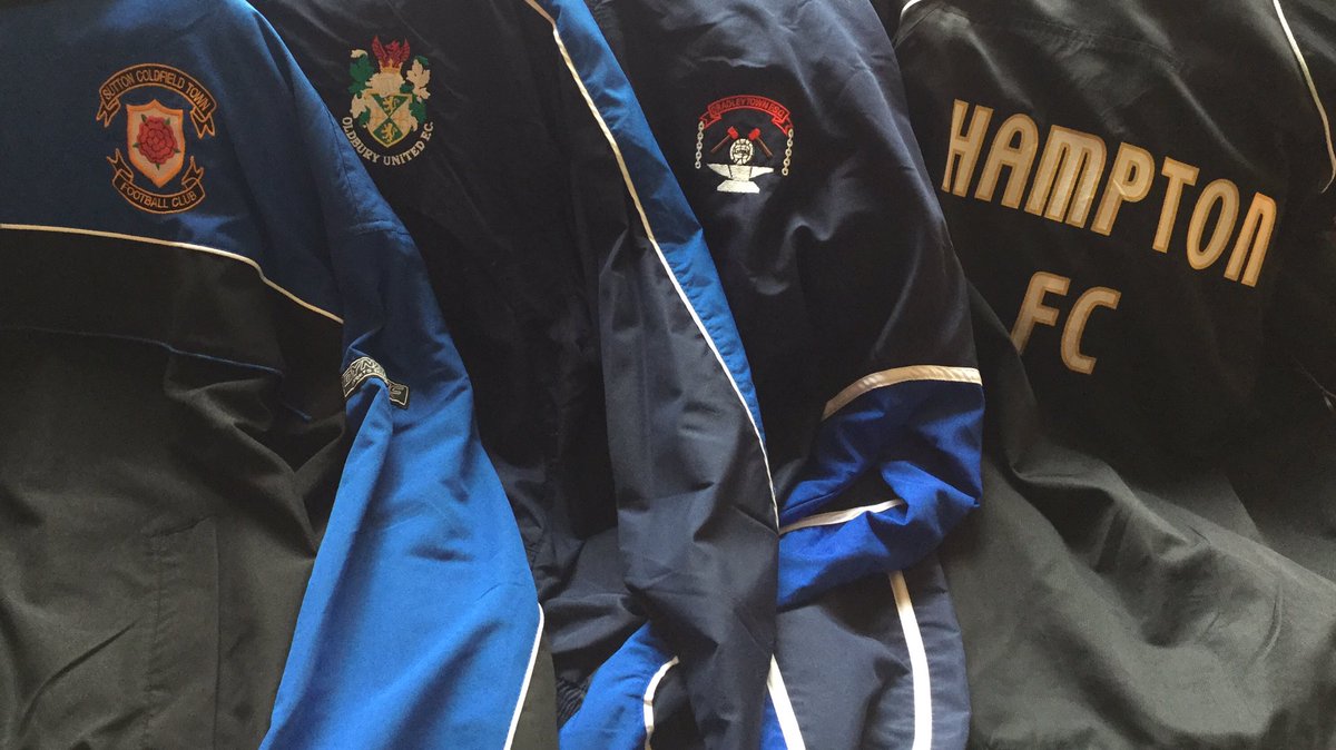 rharris1982's tweet photo. Clearing out the wardrobes ready for moving house & stumbled across these #SuttonColdfieldTownFC #OldburyUnitedFC #CradleyTownFC #HamptonFC https://t.co/3AOOS9W8Vp