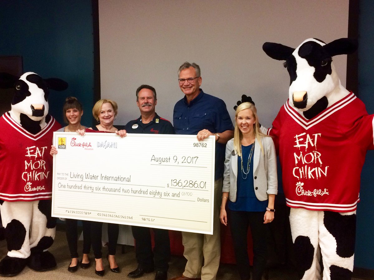 livingwater's tweet image. HUGE thanks to @ChickfilA Houston for raising $136,286 for safe water projects in Nicaragua!