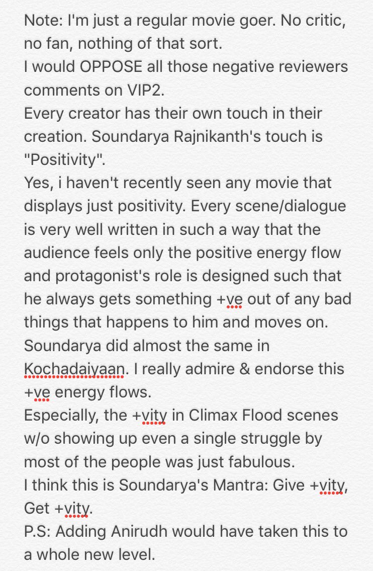 saruhere's tweet photo. #VIP2review #VIP2 @soundaryaarajni @dhanushkraja @KajolAtUN @Amala_ams @thondankani #Positivity A common audience review. https://t.co/rVH1rgjqSb