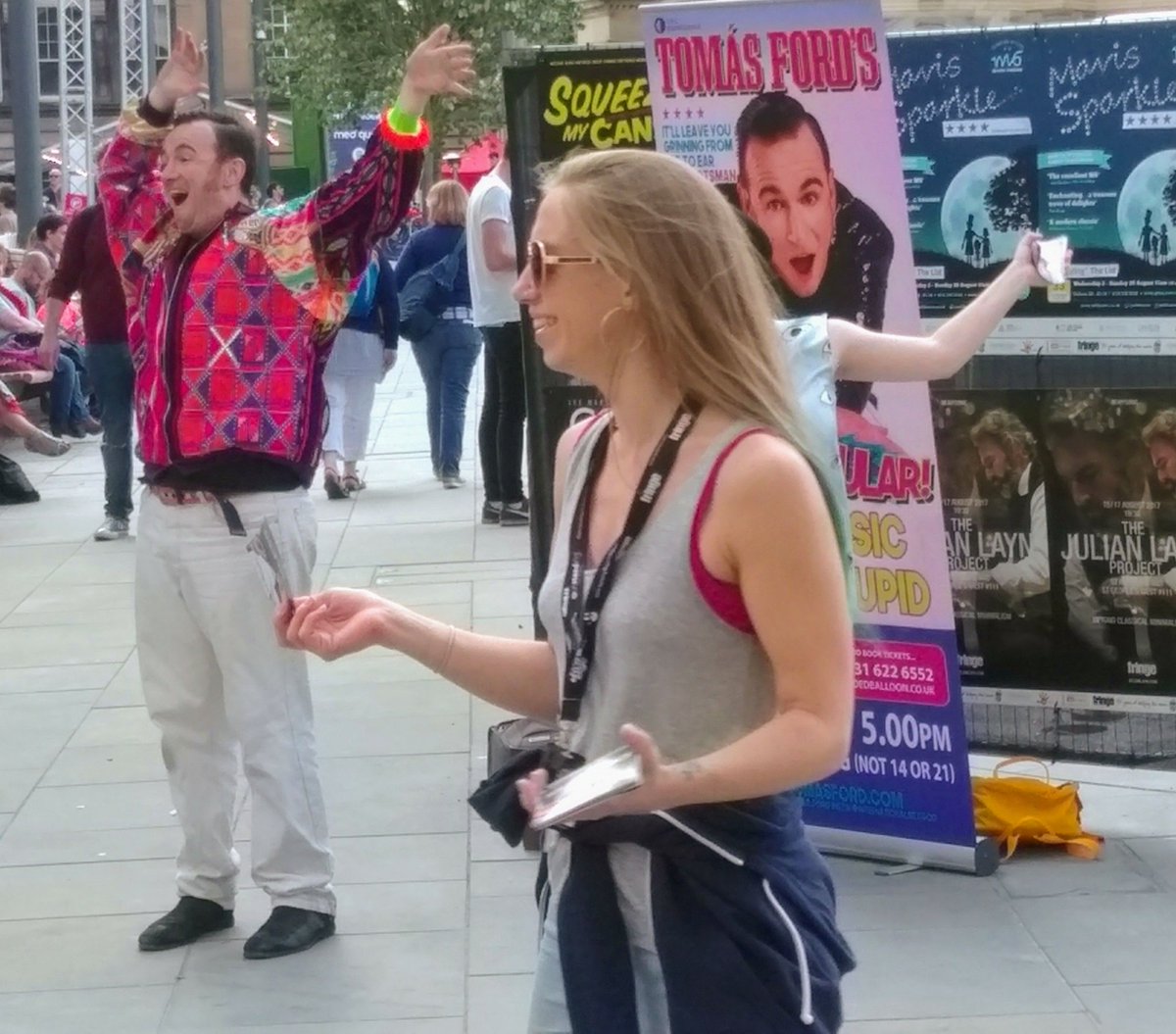 hampshirefairey's tweet photo. @faireytime doin' the hard yards promoting #DICKLESS at New Town Theatre @edfringe  @theaterproj. Go! Extraordinary One Woman Show! https://t.co/QSM5VAPlh9