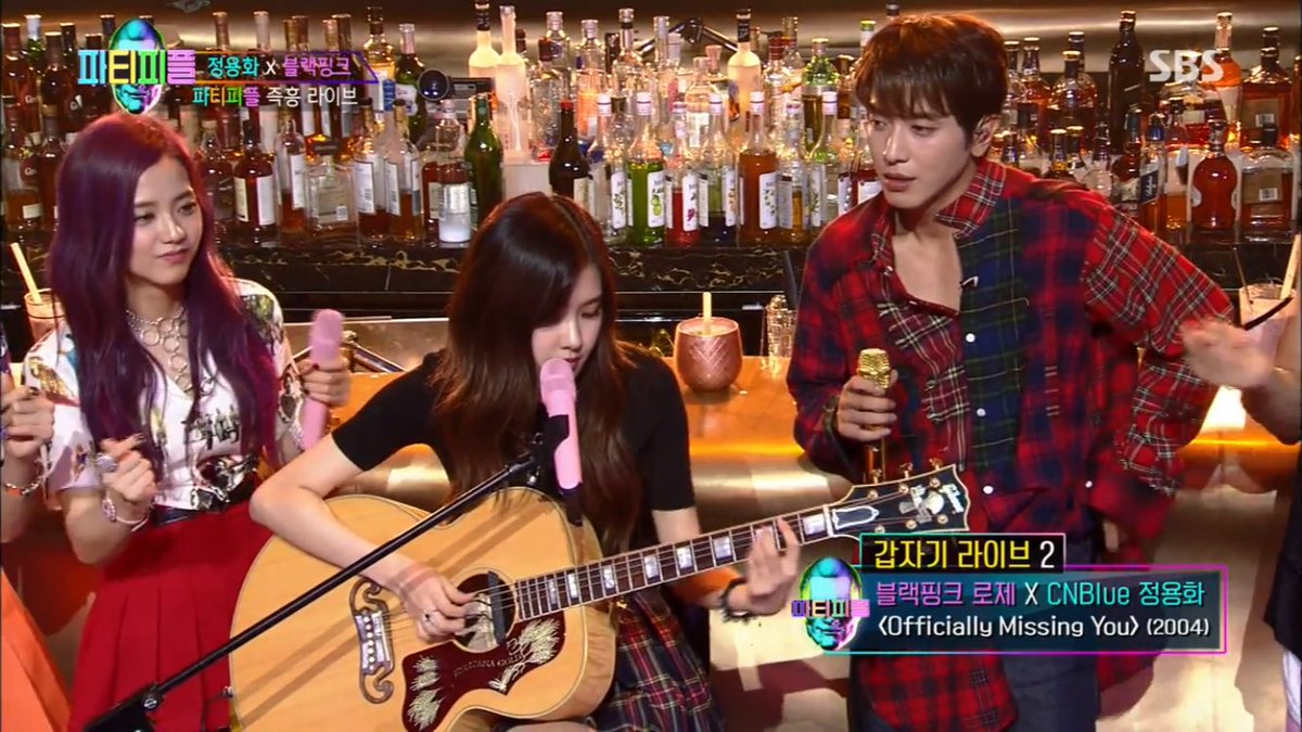 theseoulstory's tweet photo. Watch BLACKPINK Rosé &amp; CNBLUE Yonghwa singing Tamia 'Officially Missing You' LIVE on SBS 'Party People' here: https://t.co/vUd9EyUe8C https://t.co/ocPHwWyzuM