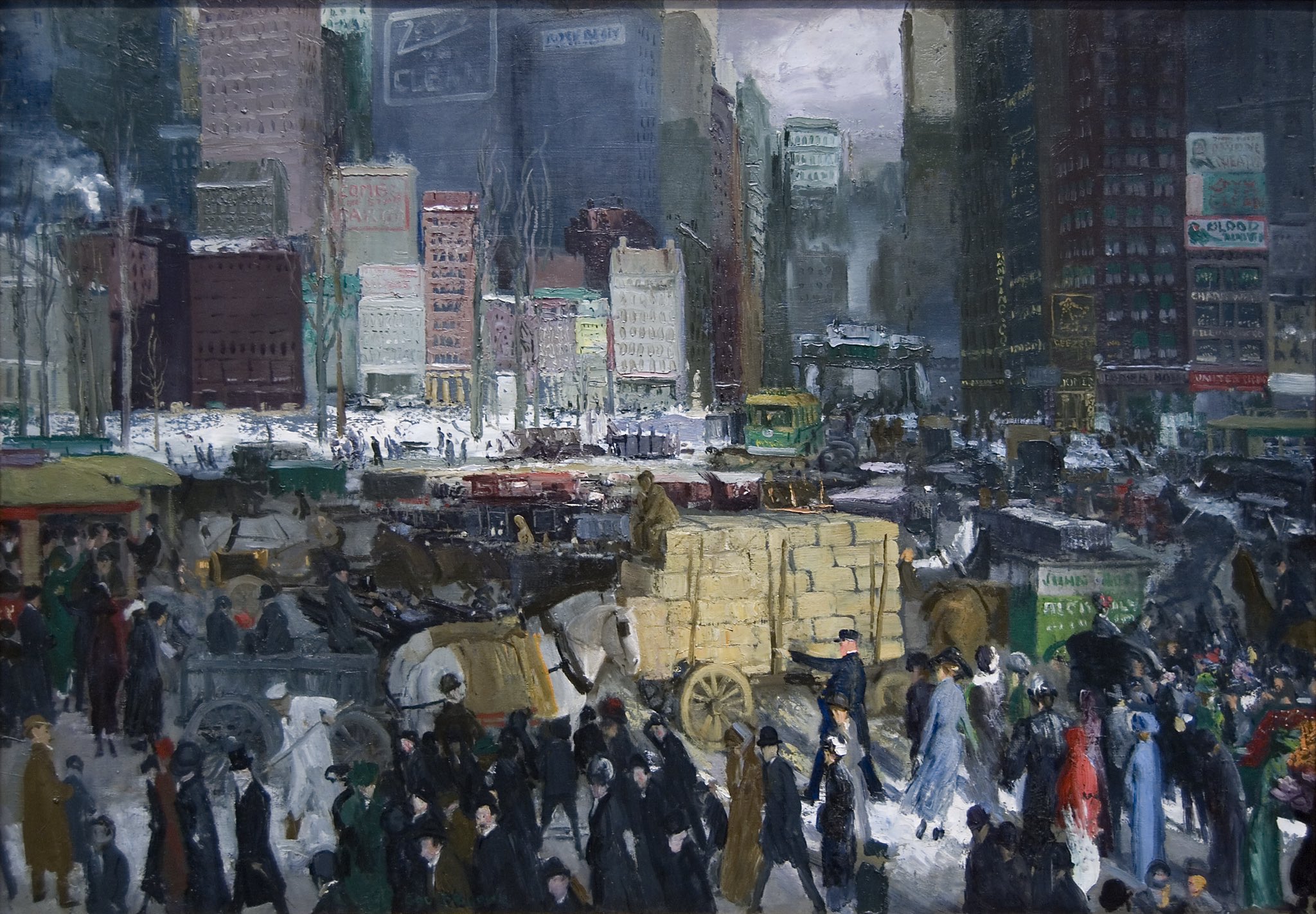 Mid-town early in the 20th century... happy birthday to George Bellows 
