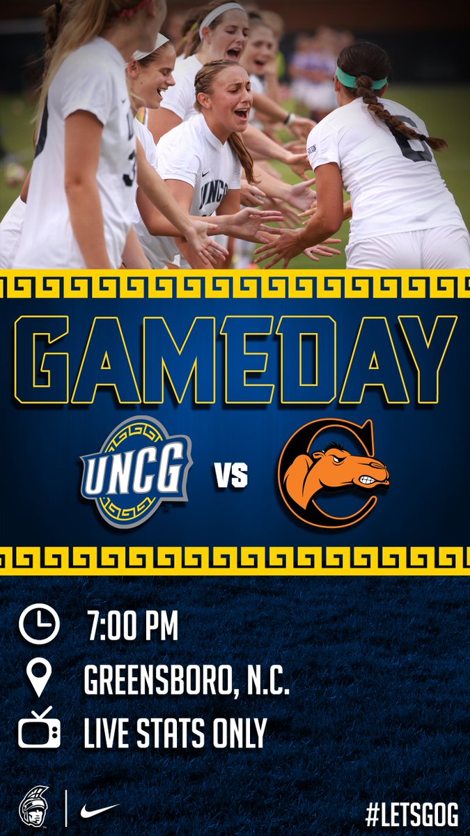 UNCGWSoccer's tweet photo. The wait is finally over! UNCG returns to the pitch at the UNCG Soccer Stadium tonight for an exhibition with @GoCamelsWSOC. #letsgoG https://t.co/wUf2Wwnqdj