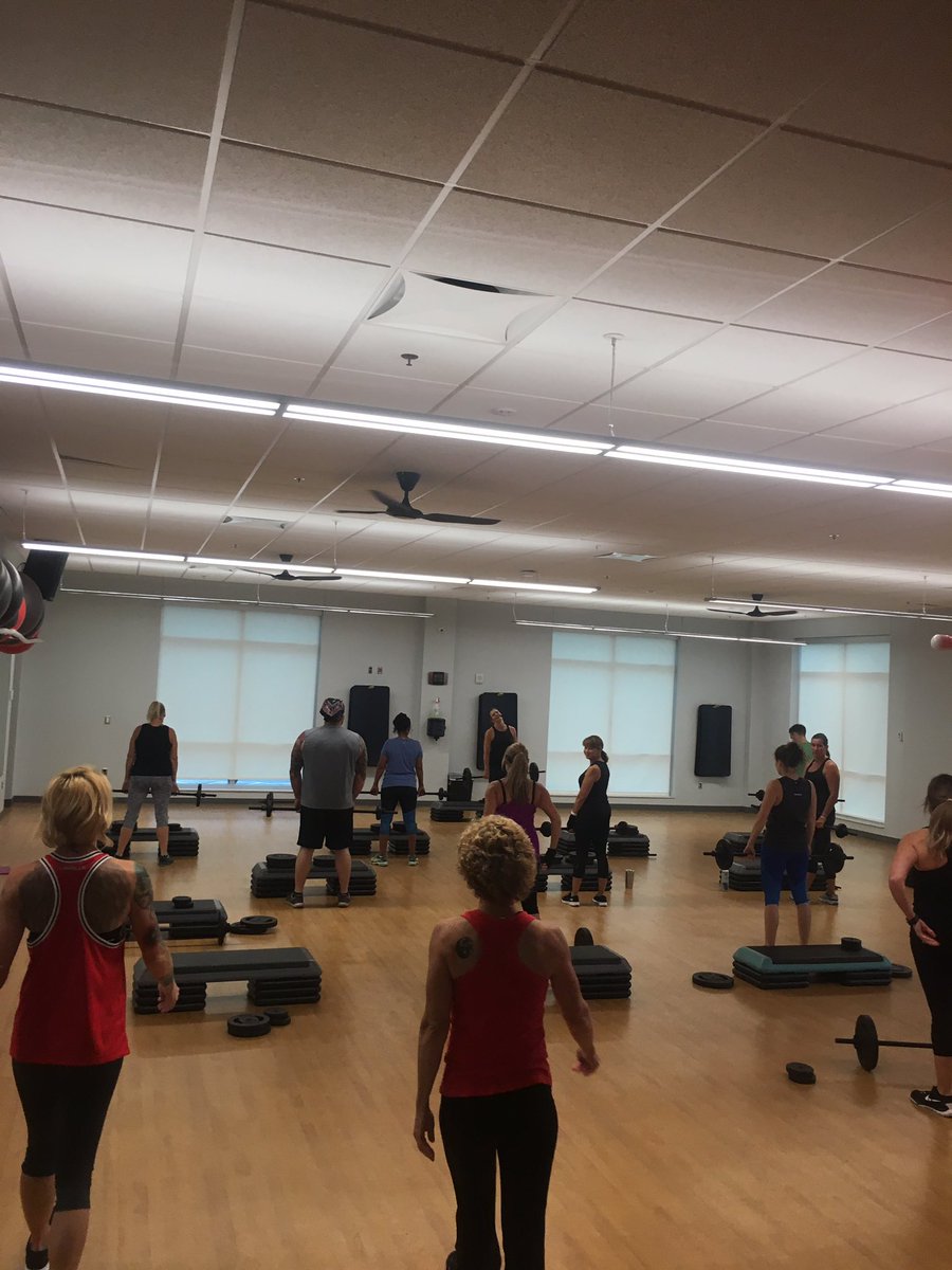 BLSFYMCA's tweet photo. Our awesome Les Mills Body Pump instructors practicing for the upcoming launch! https://t.co/K6KWjnOyUQ