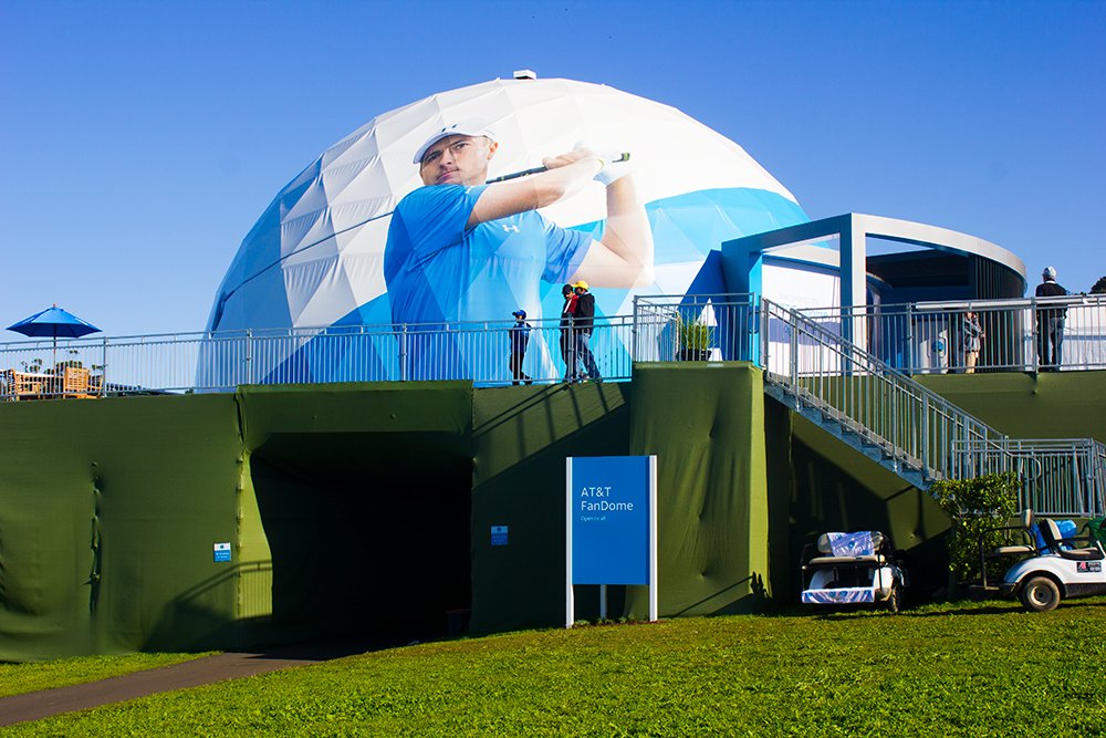 imrsvx's tweet photo. Pics from 1st ever #360 #dome broadcast (IMRSVCast) at PGA Pebble Beach for AT&amp;T #immersive #experiential https://t.co/rV5EBsBH90 https://t.co/LGiDg5itij