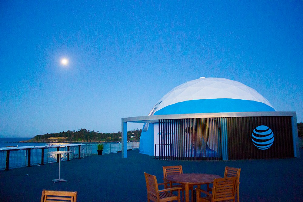 imrsvx's tweet photo. Pics from 1st ever #360 #dome broadcast (IMRSVCast) at PGA Pebble Beach for AT&amp;T #immersive #experiential https://t.co/rV5EBsBH90 https://t.co/LGiDg5itij