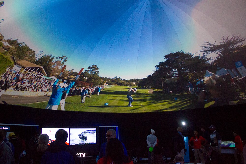 imrsvx's tweet photo. Pics from 1st ever #360 #dome broadcast (IMRSVCast) at PGA Pebble Beach for AT&amp;T #immersive #experiential https://t.co/rV5EBsBH90 https://t.co/LGiDg5itij