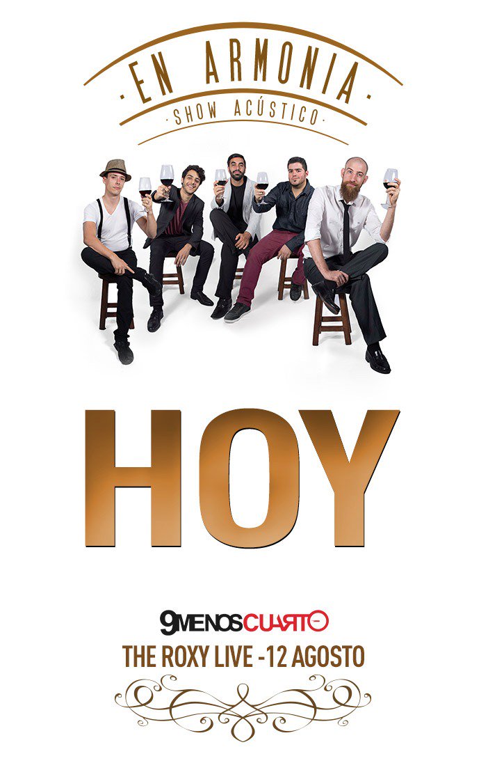 ¡Por fin es hoy! 🎉🎉 #9MCenArmonía
19:00 Puertas | Abre <a href="/InmersoRock/">INMERSO</a> 
QUEDAN ENTRADAS EN PUERTAS