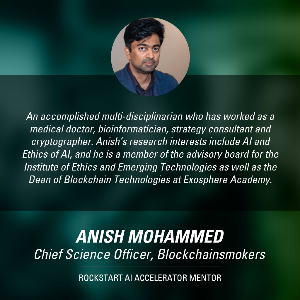 Guess who else we have as a #Mentor for Europe's 1st #AI #accelerator? Why it's AI ethics pro <a href="/anishmohammed/">Anish Mohammed</a> of course! #WelcomeToTheFamily