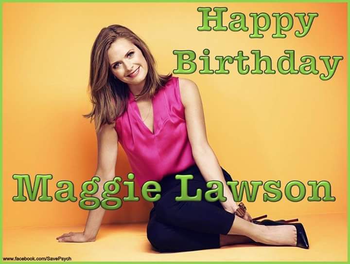 SavePsych1's tweet photo. Happy Birthday @maggielawson ! 🎂 
🍍#Psych #SavePsych🍍 https://t.co/XovDFddzR8