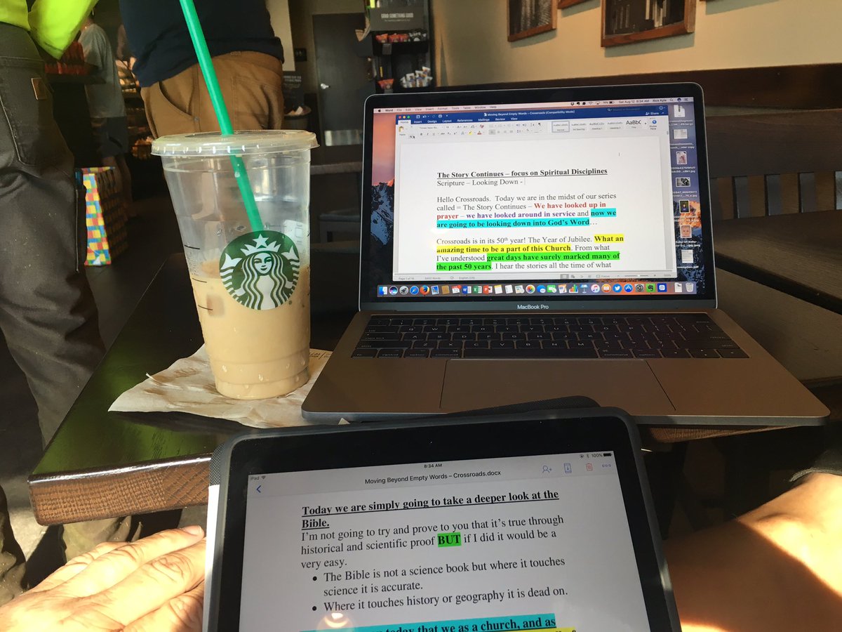 realrickkyle's tweet photo. Praying and prepping to speak God's Word at Crossroads this weekend! Bam! https://t.co/CrFcUZJJHr