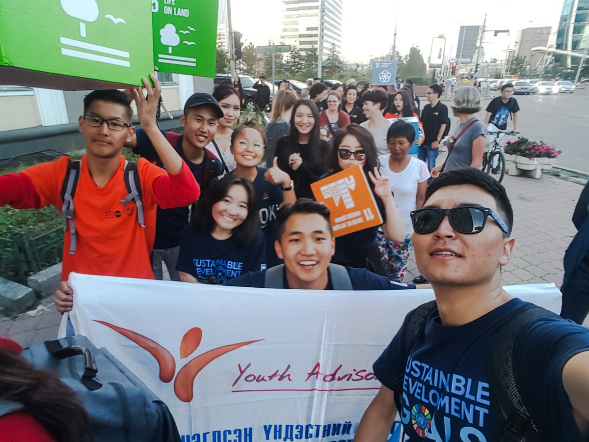 unyapmongolia's tweet photo. Celebrating #InternationalYouthDay and starting youth month in Mongolia Youth=Force for Positive Change
#UNYAPmn #UNFPAMongolia #IYD2017 https://t.co/eR0P7AiN07