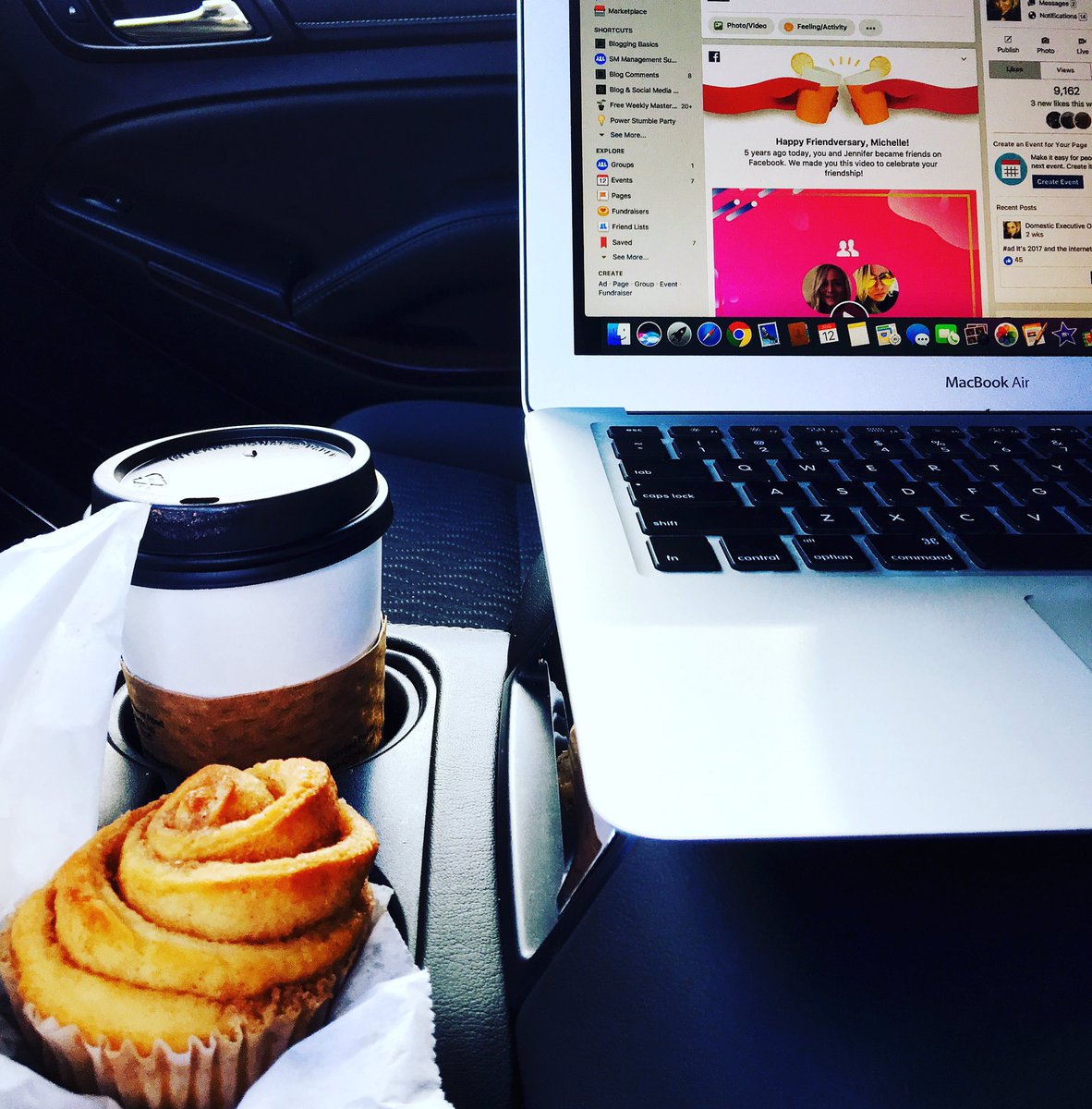 its_michelle_j's tweet photo. Got the supplies for my mobile office. @InfuscoCoffee ,some sweets and unlimited wifi from @OnStar @ThisIsGMC You know you're jealous. 😉 https://t.co/qN9ZYRvJMG