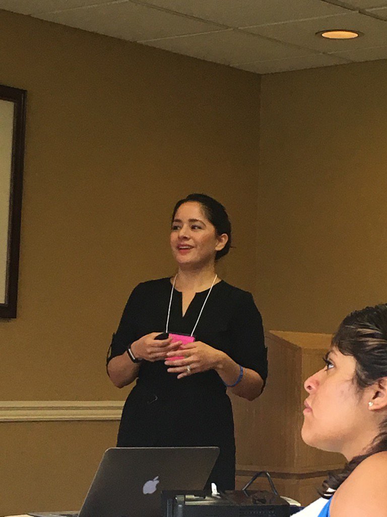 smgwct's tweet photo. So proud of our colleague @1MiriamHidalgo who is presenting at the #NEConvo this morning! #aohct #OEEC https://t.co/Uv4Ekc3ka0