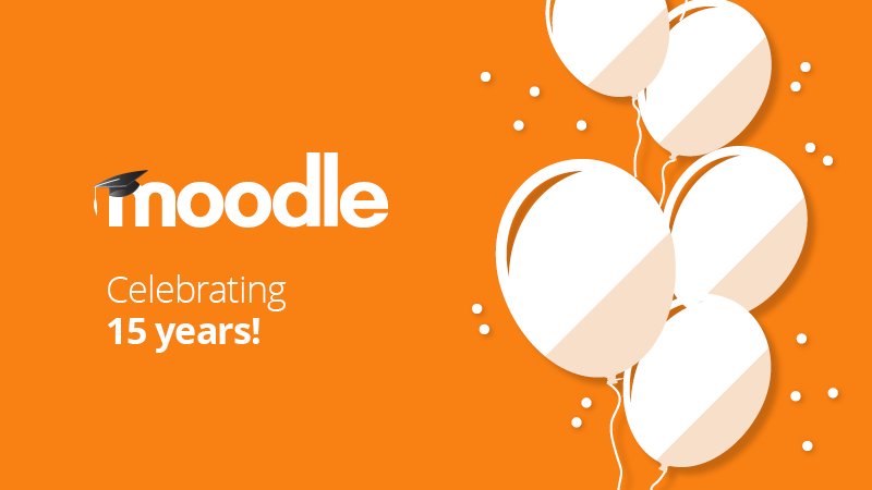 moodle's tweet photo. Guess who's celebrating a 15th birthday on Sunday 20 Aug? We'd love your help to celebrate the occasion https://t.co/kDymF2DKWv #MoodleParty https://t.co/VF4u2Suixk