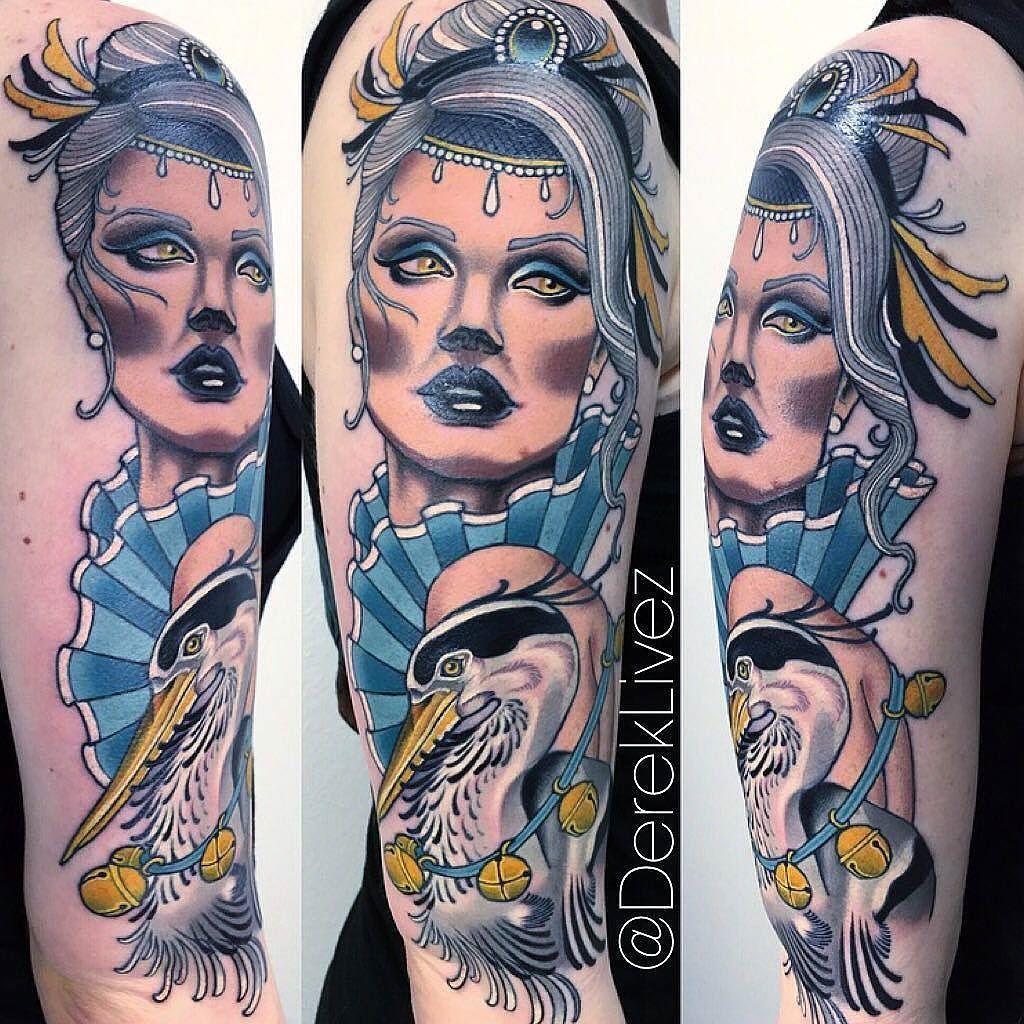 Lady Heron by <a href="/dereklivez/">Derek Livez</a> at @revolutiontattooparlor in Las Vegas, Nevada. #lady #bird #heron #blueheron #derekliv… ift.tt/2wS4622
