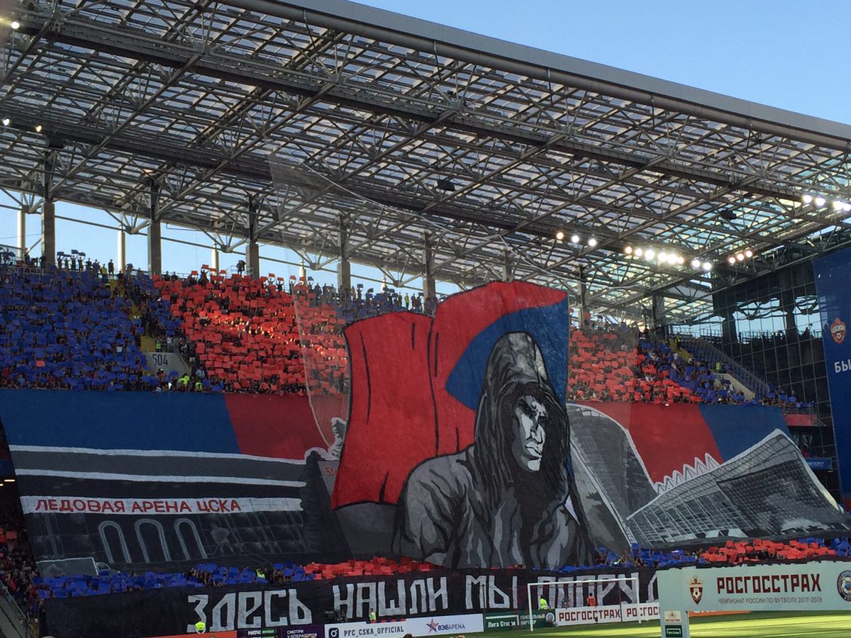 WeAreCSKA1911's tweet photo. "Здесь нашли мы опору для наших побед". Вперёд, парни! #CSKAforever https://t.co/ilsNIi5KLc