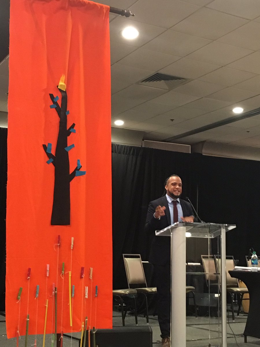 MarchaUMC's tweet photo. Alexis Francisco addressing MARCHA 2017 "Emerging Prophetic Voices in 21st Century" #MARCHAUMC17 https://t.co/ZevZVppV9m