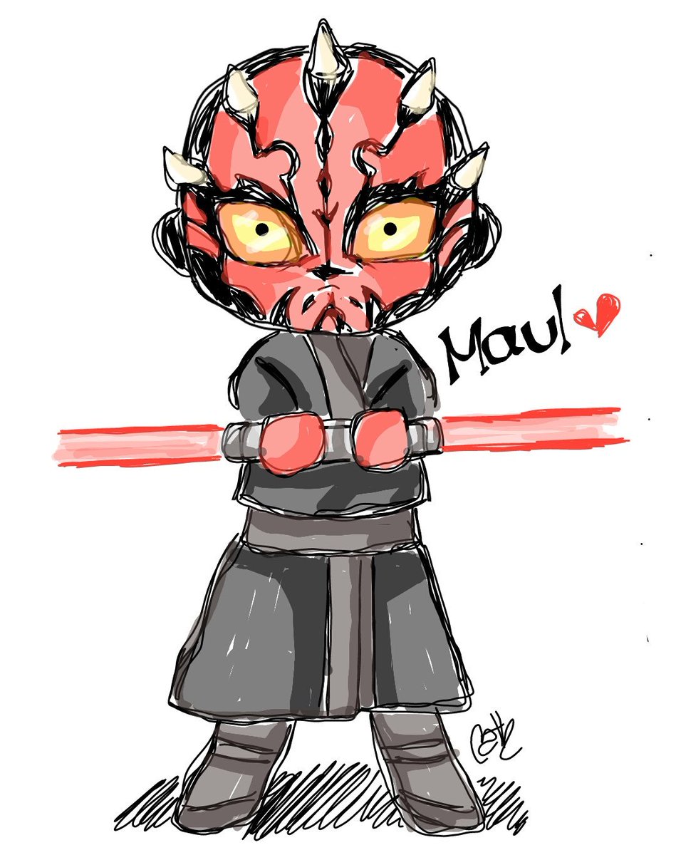 RinNokuno's tweet image. Because there's never enough Maul. 💖 *made a while back*
#StarWars #darthmaul #fanart #yoarte