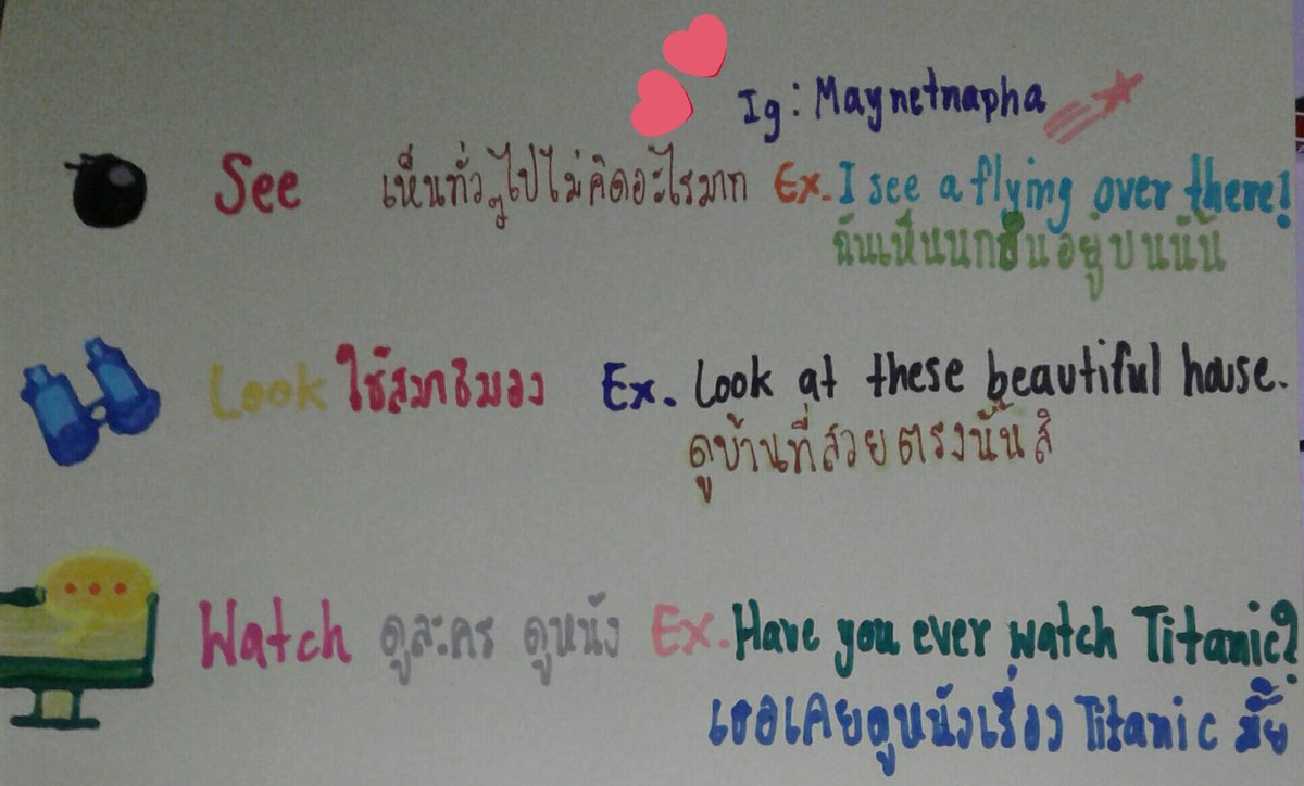 swagstylie's tweet photo. ***สรุปการใช้ See , Look , Watch
#dek61 #dek62 #dek60 #สาระ #นรลป #นักเรียนแลกเปลี่ยน #exchangest #exchange https://t.co/06GO8DJAzd