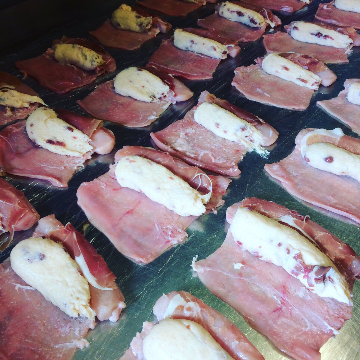 PunchbowlInn's tweet photo. Rabbit &amp; Parma Ham Ballontine being prepped for tonight's service #rabbit #Imhungry #goodfood #gastropub #bookmeatable https://t.co/GaZCXMIjip