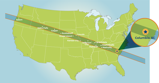 OutAboutNC's tweet photo. Don't go to the Bathroom around 2:40 to 3:00 pm or You May Miss the Eclipse on August 21 https://t.co/i8XVfFnyay cc) @primland https://t.co/RKilhtaedY