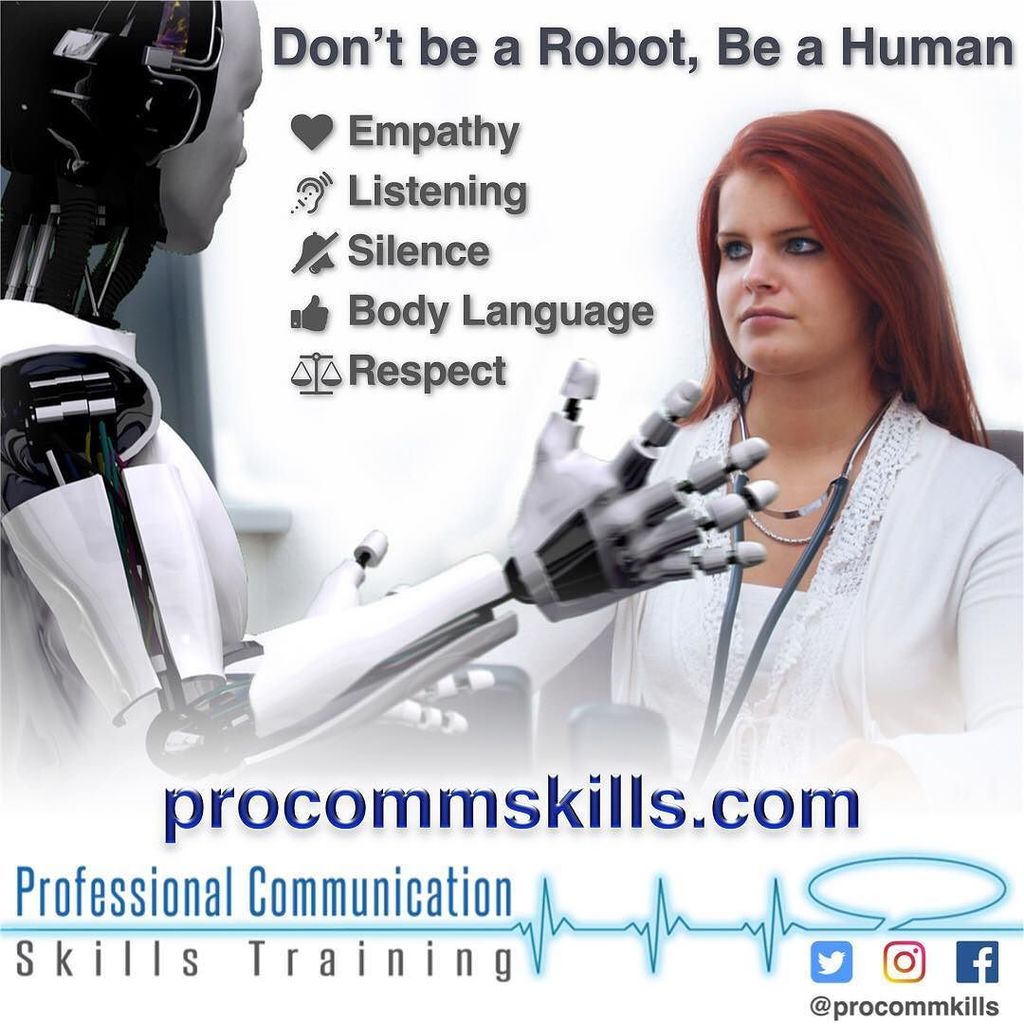ProCommSkills's tweet photo. Who wants to be treated by a robot when they deserve a real life human doctor. Dont forget to be a human being whe… https://t.co/3dGbV22ZDE https://t.co/lO14LWECOV