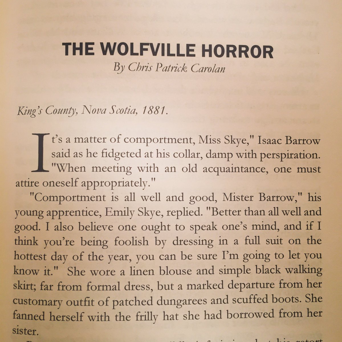 cpcwrites's tweet photo. Day 2 of .@WWC_Calgary! I'll be reading from 'The Wolfville Horror' at the .@AnalemmaBooks launch party at 1:00, Fireside Room. #wwcyyc17 https://t.co/FC8cacrG6H