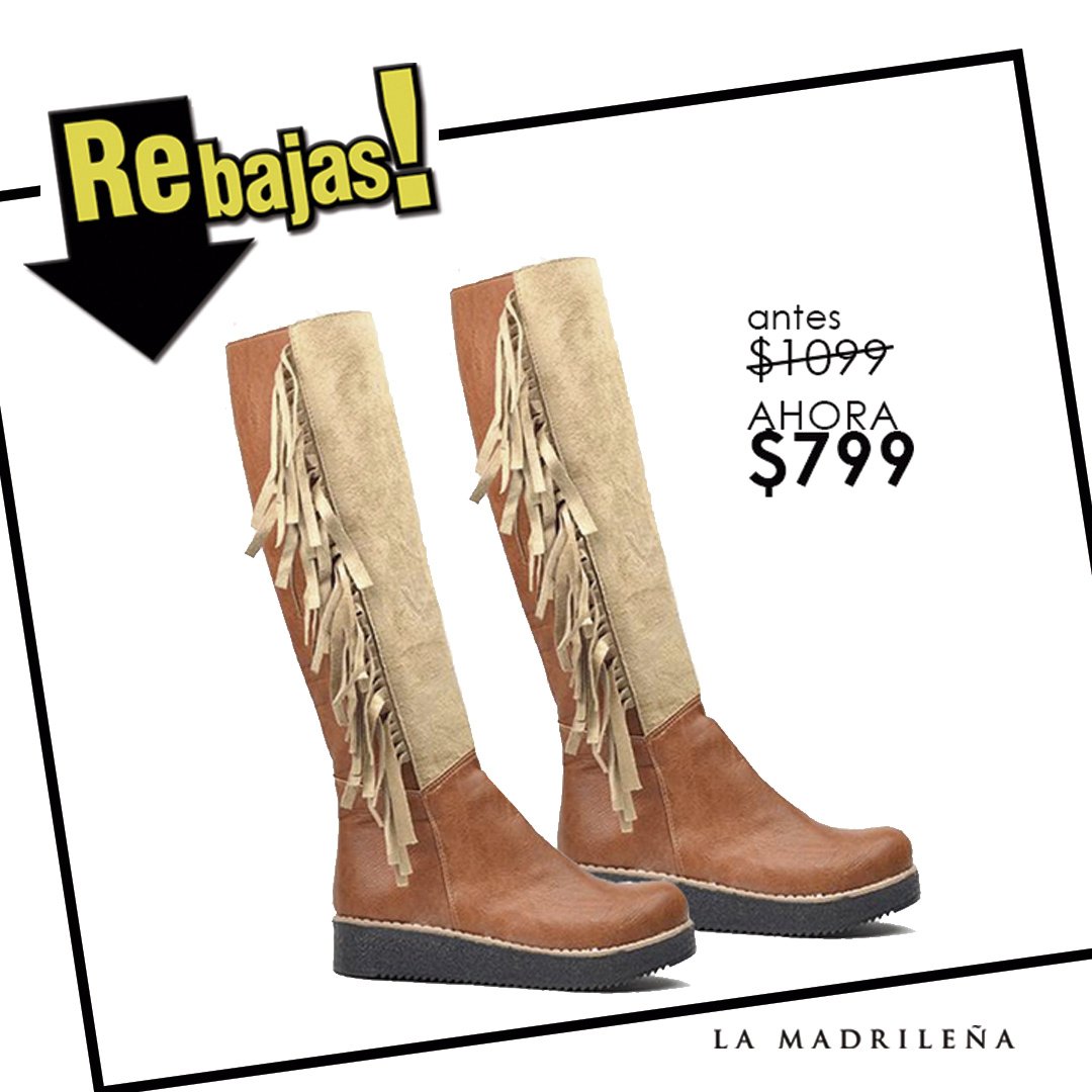 #Rebajas de Invierno! ❄️☃️❄️
#Bota #Bucanera con Flecos // AHORA $799 / antes $1099 //
lamadrileña.com.ar
#LaMadrileña #60Años