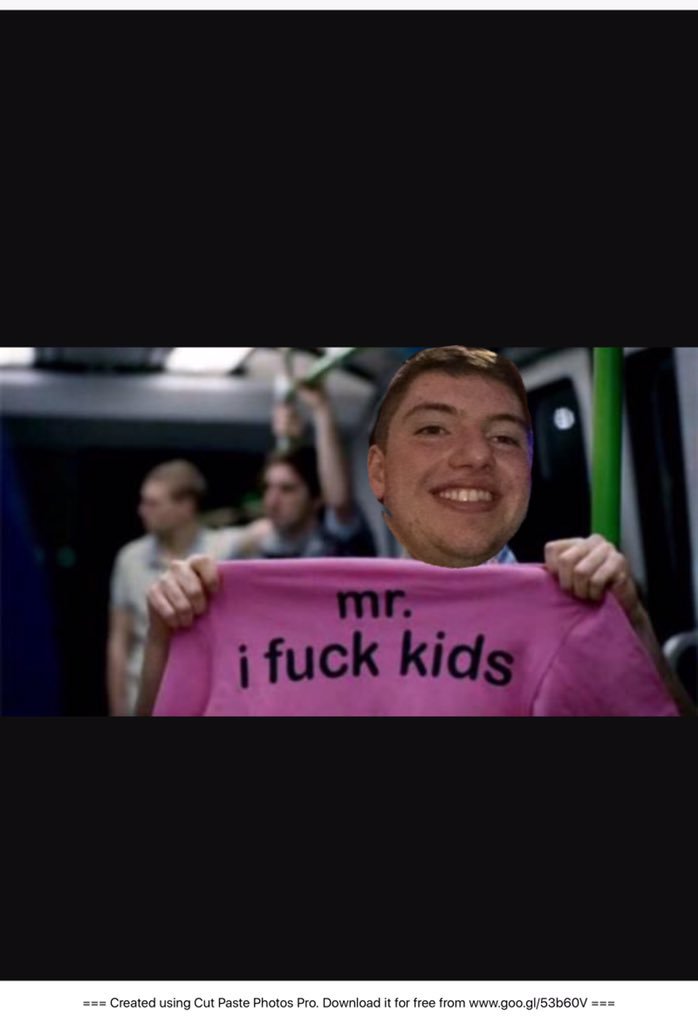 JakeLaw13's tweet photo. @joeecarterrr not a paedo tho https://t.co/jaoLrzUN0X