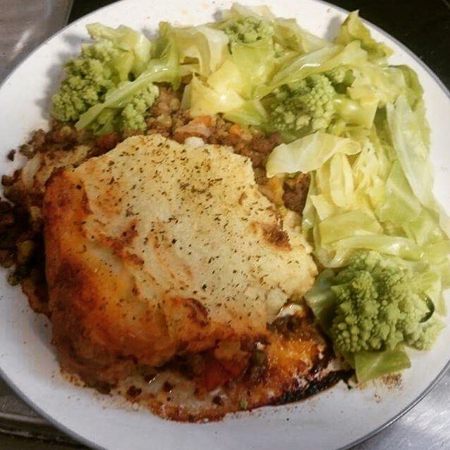 #Homemade #cottagepie with field #fresh #veg. #locallygrown #farmshop #cafe #lunch #food #devon