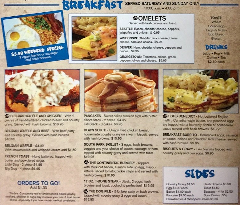 TheDogHouseWA's tweet photo. Breakfast is served all #weekend! Come in every Sat &amp; Sun for your favs 10am - 4pm #FrenchToast #brunch #steak #eggs #food Happy Hour 3-7pm! https://t.co/0JnZw4yACg