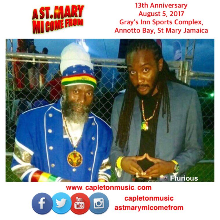 capletonmusic's tweet photo. Did you hear Capleton &amp; @ffuriousmusic ♫MY TIME @iTunes? We are performing today @westindiesfestival in Guadeloupe📸#astmarymicomefrom 8/5/17 https://t.co/zw35i6EIig