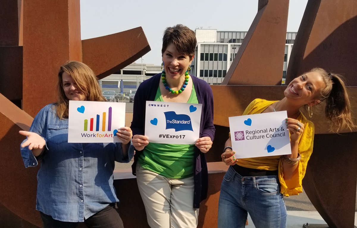 Connect with us! <a href="/R_A_C_C/">Regional Arts & Culture Council</a> &amp; <a href="/WorkforArt/">Work for Art</a> will be <a href="/The_Standard/">Denny</a> Volunteer Expo - Thurs. Sept 7, 11:00 - 2:00, <a href="/thesquarepdx/">The Square</a>. #VExpo17