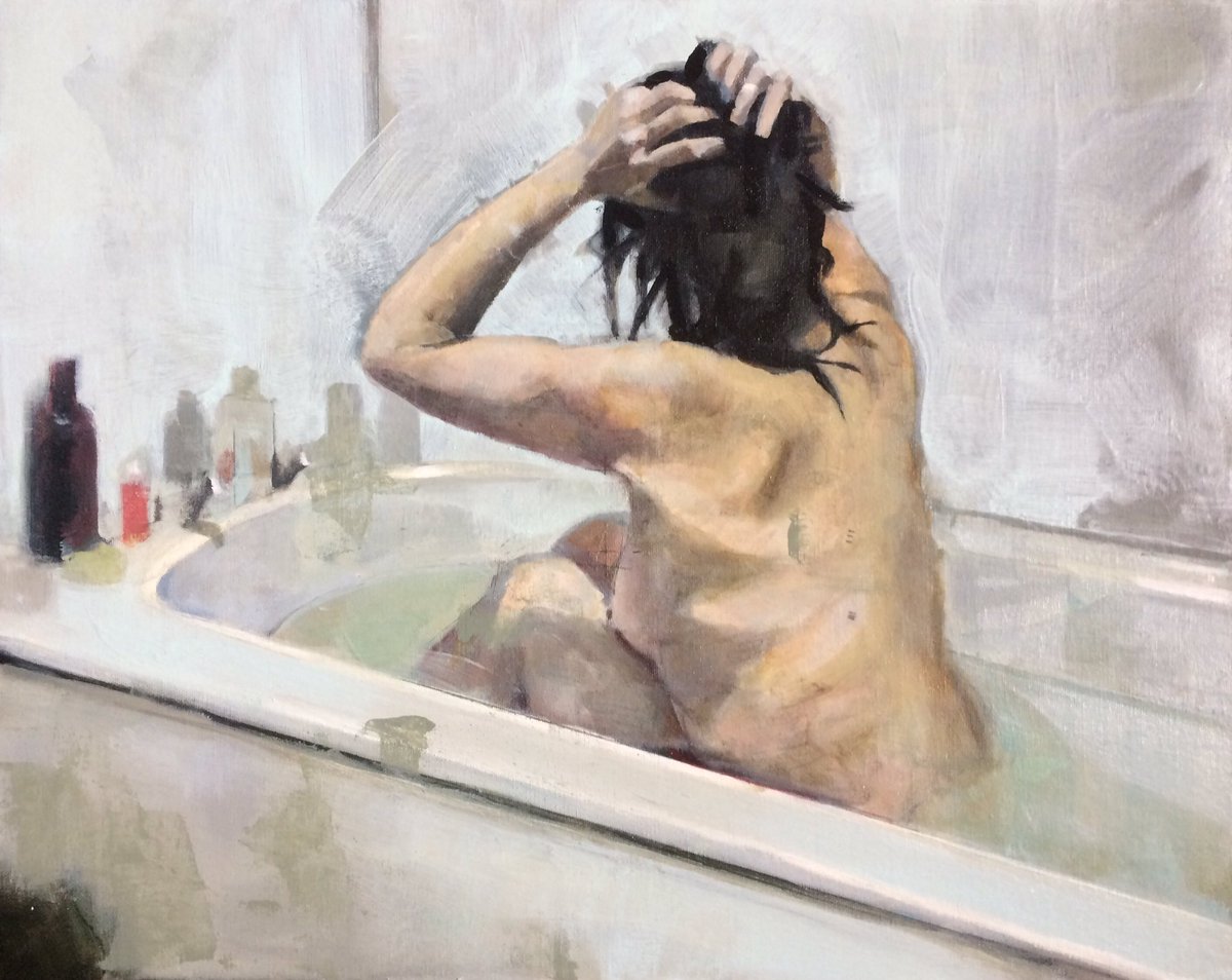 BacefaceRob's tweet photo. Bath. #figurepainting#painting#fineart#artforsale#inthebath https://t.co/8qRzifZzoN
